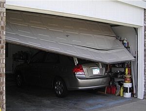 Broken garage door